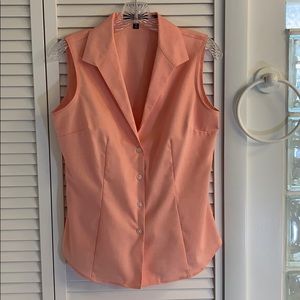 Peach color, Jones New York blouse. Size small